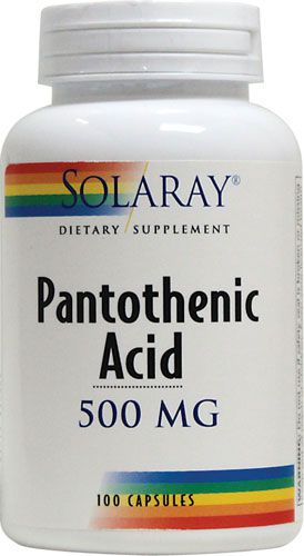Solaray Ácido Pantoténico 500mg 100 cápsulas