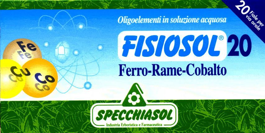 Specchiasol Fisiosol 20 Fe-Cu-Co 20 ampollas
