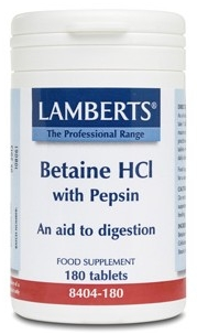 Lamberts Betaína HCl-Pepsina 180 comprimidos