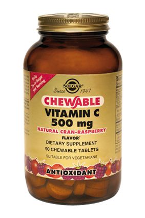 Solgar Vitamina C 500 mg 90 masticables sabor frambuesa Solgar Vitamina C 500 mg 90 masticables sabor frambuesa