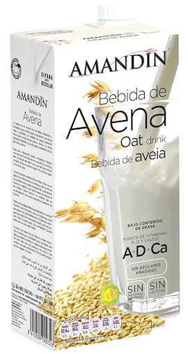 Amandin Bebida de Avena 1 litro x 6 bicks Amandin Bebida de Avena 1 litro x 6 bicks