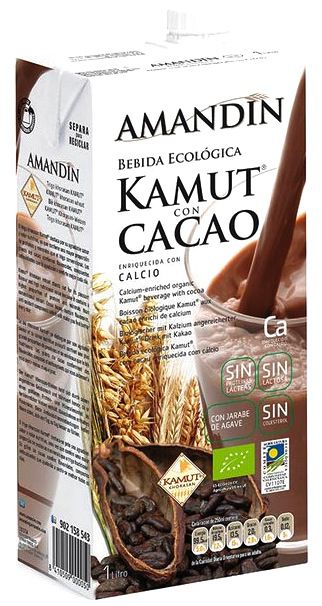 Amandin Bebida de Kamut con Cacao Eco 1 litro x 6 bicks