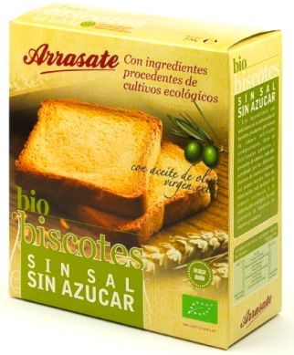 Arrasate Biscotes Sin Sal y Sin Azúcar Eco 270g Arrasate Biscotes Sin Sal y Sin Azúcar Eco 270g