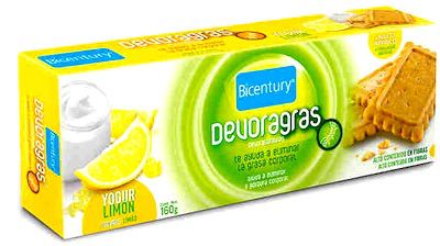 Bicentury Galletas Devoragras Yogur Limón 160g Bicentury Galletas Devoragras Yogur Limón 160g