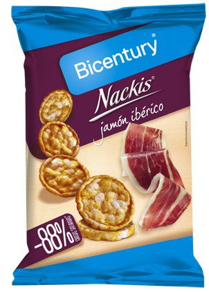 Bicentury Nackis Mini Tortitas Jamón Ibérico 70g