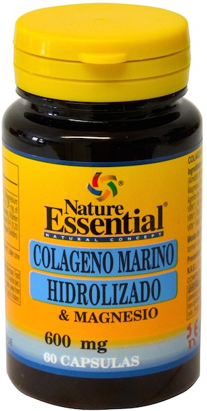 Nature Essential Colágeno Marino Hidrolizado y Magnesio 600mg 60 cápsulas